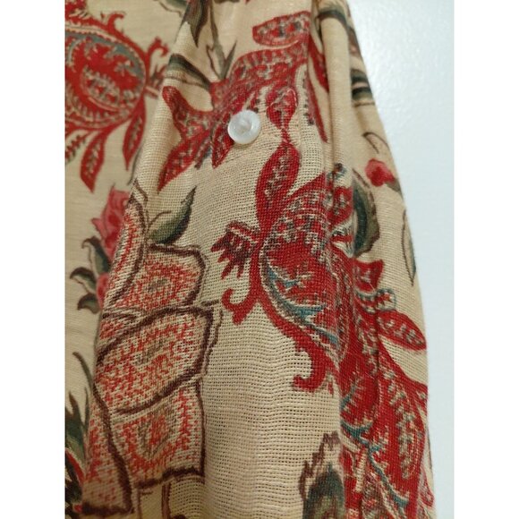 Lauren Ralph Lauren Silk Blend Floral Print Button Down Shirt Womens XL - Picture 4 of 6